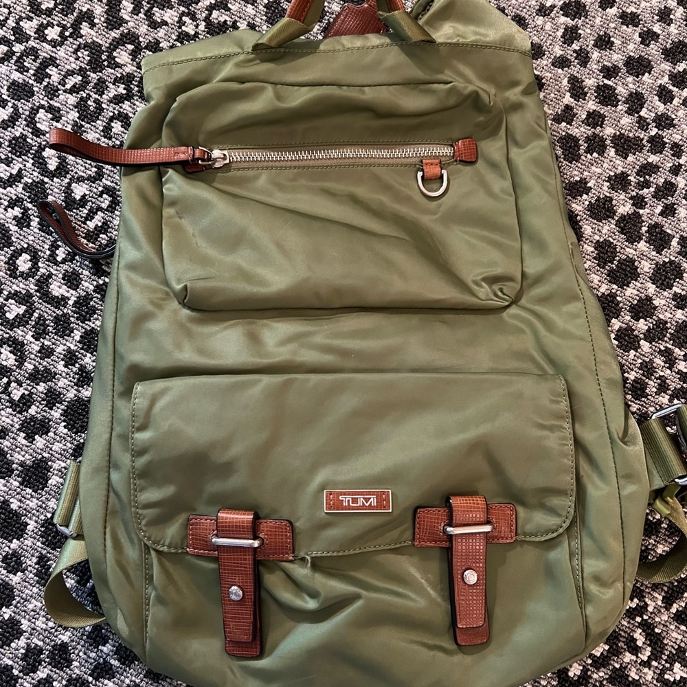 Green tumi backpack